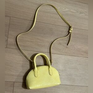 MANGO Mini Croc Embossed Purse